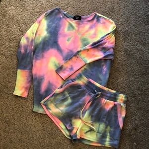 Vici Tie-Dye Knit Loungewear Set